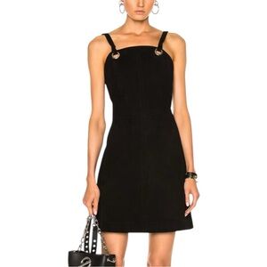 Rag & Bone Croft Black Genuine Suede Leather Sleeveless Mini Dress sz 10